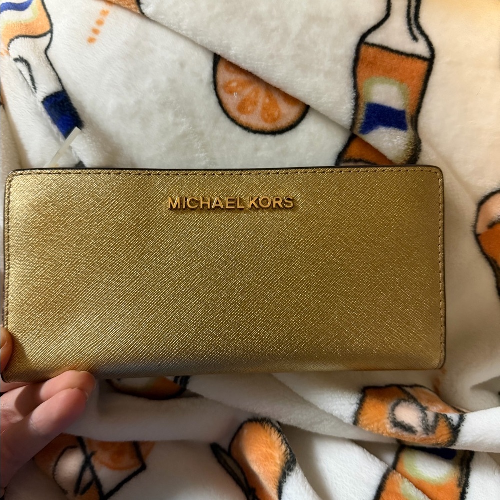 Michael Kors Metallic Gold Clutch